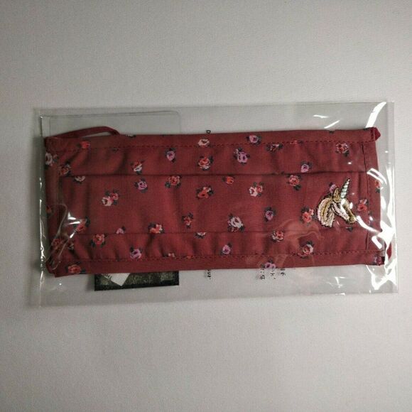 COACH Uni Floral Face Mask With Mini Vintage Rose - Picture 1 of 2